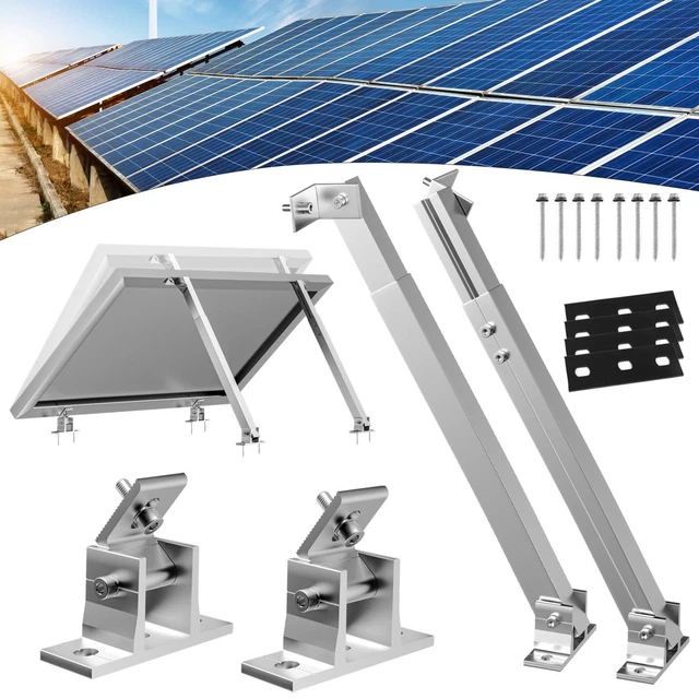 Produktbild von Firend Aufständerung Für Balkonkraftwerk – Verstellbar 15-60° Für 2 Solarmodule, Alu & Edelstahl
