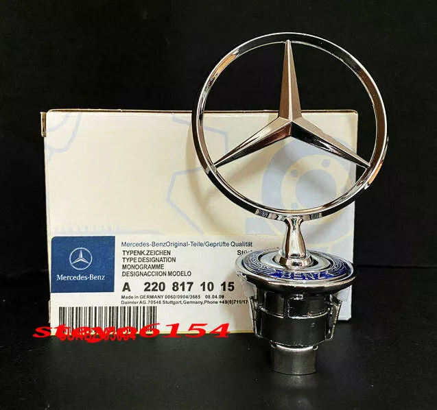 Mercedes Benz Bonnet Raised Star Emblem Badge Chrome C E S CLK Class