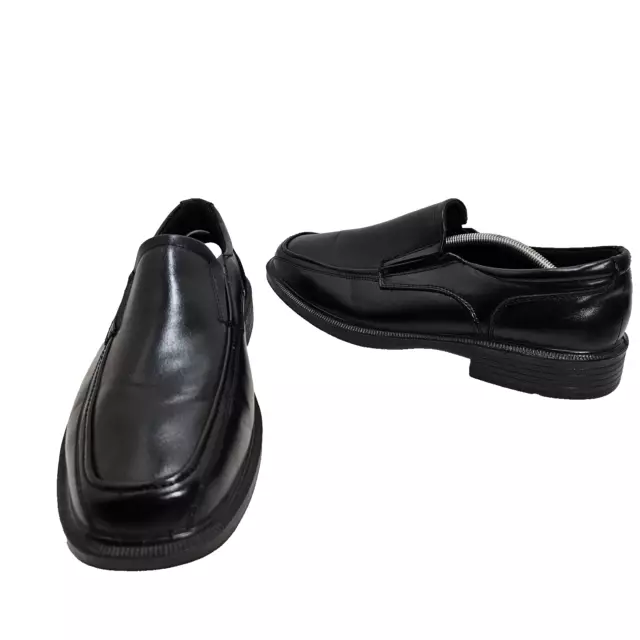 Soft Stags Men's Black Grained Simulated Leather Loafer Size  12D