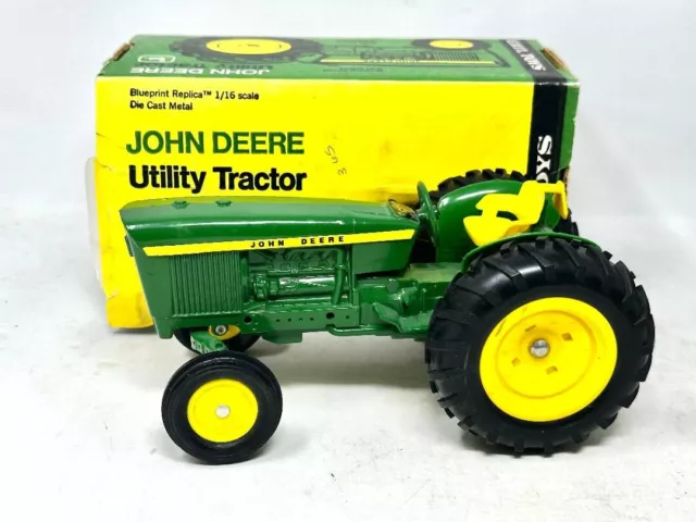 John Deere Ertl Toys Utility Tractor #584 1/16 Metal 8.5" Long Pre-Own