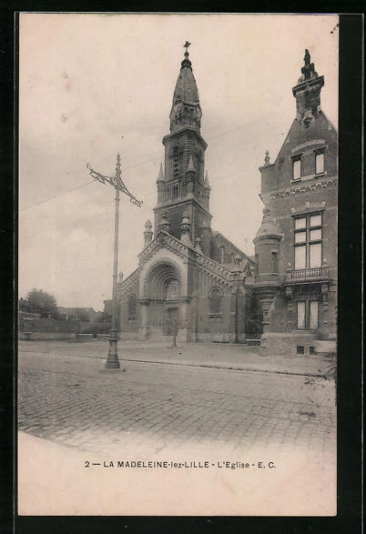 CPA La Madeleine-lez-Lille, L´Eglise 1904