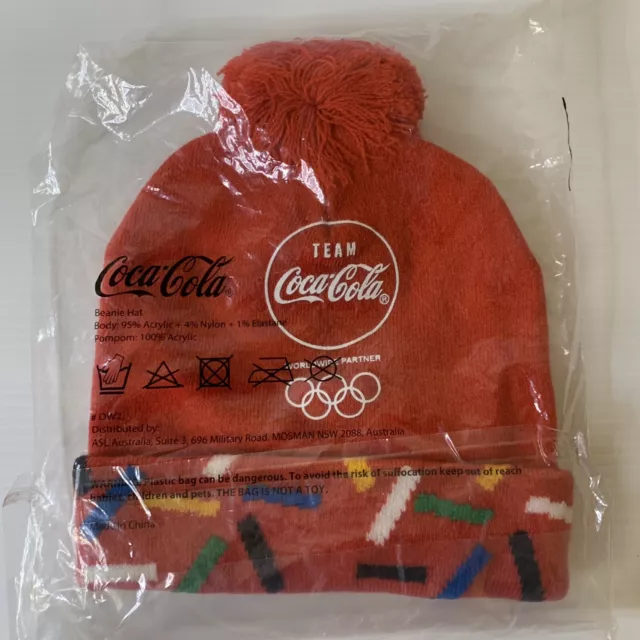 Coca-Cola Winter Olympics Red  Beanie New Sealed