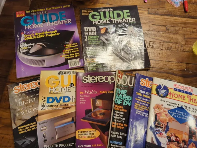 Vintage Stereophile magazine lot of 8 1994/1995/1996/2000/2001/2004