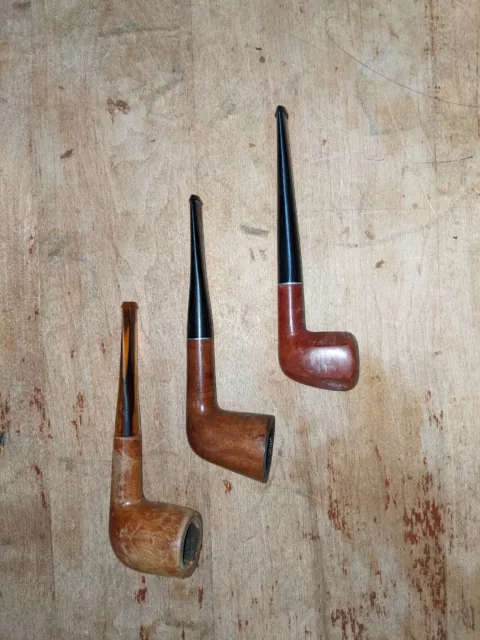 Vintage Tobacco Smoking Pipes Lot Of 3 Wooden. One Kaywoodie Standard Briar