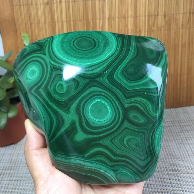 1780g Top Natural Malachite gemstone Polish/Rough original Specimen 133mm A2005