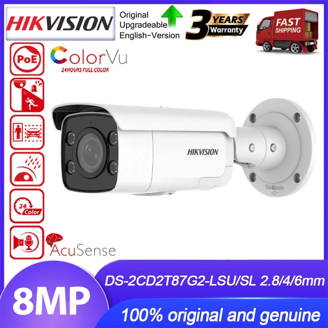 HIKVISION 4K 8MP ColorVu IP Camera PoE Bullet Two way Audio DS