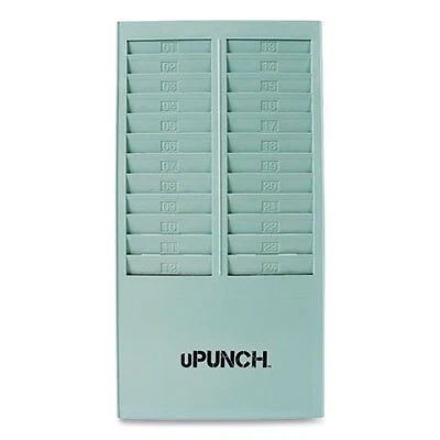 Processing Point, Inc HNTCR24 Time Card Rack, 24 Pockets, Gray
