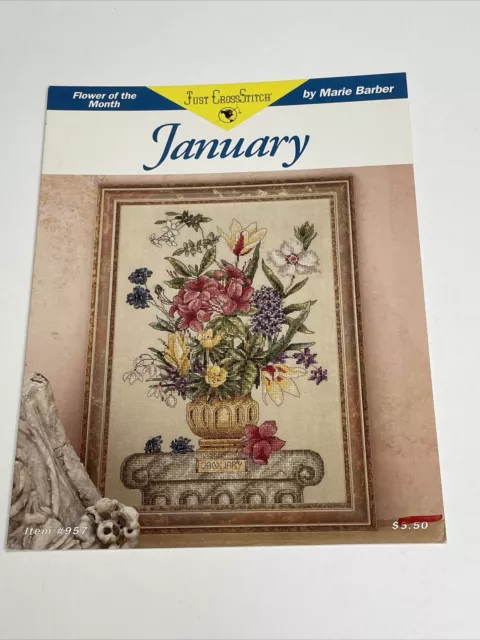 January Flower of The Month by Marie Barber Cross Stitch Pattern
