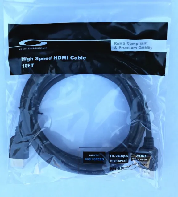 10 Pack Lot -10Ft High Speed Hdmi Cable Gold Plated 10.2Gbps 36Bit 1080P
