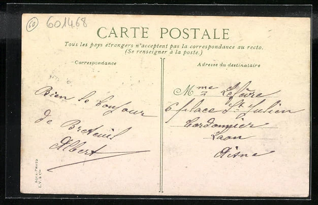 CPA Breteuil, Place de l´Hotel de Ville 1910 2