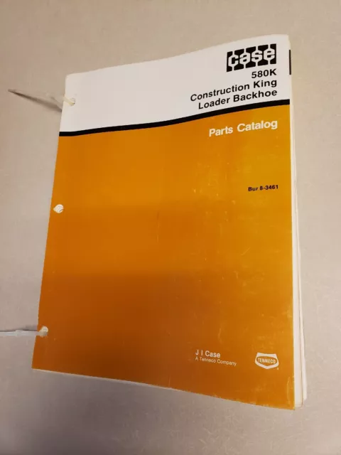 Case 580K Construction King Loader Backhoe Parts Catalog