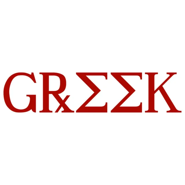 Greek Sticker - Greece Heritage Greek Decal - Choose Color Size