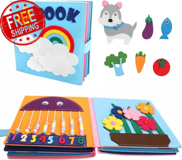 Quiet Book,  Early Educational Toys, Busy Book for Toddlers to Develop Learning