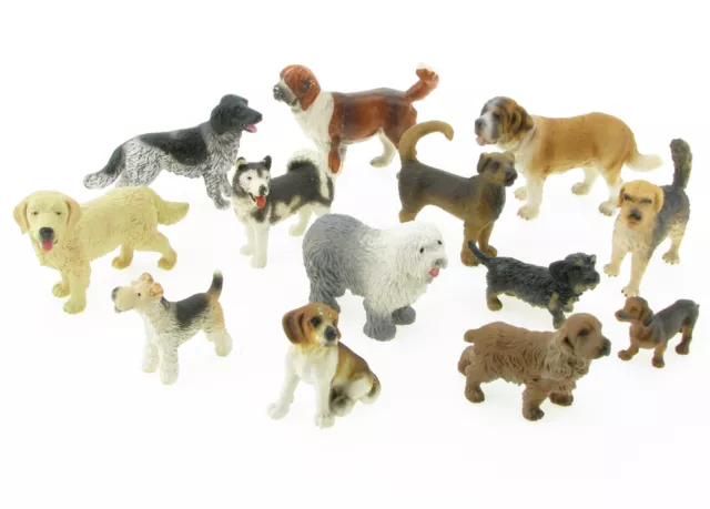 13x Schleich Hunde Beagle Bobtail Bernhardiner Dackel Husky Fox Terrier Dog Hund