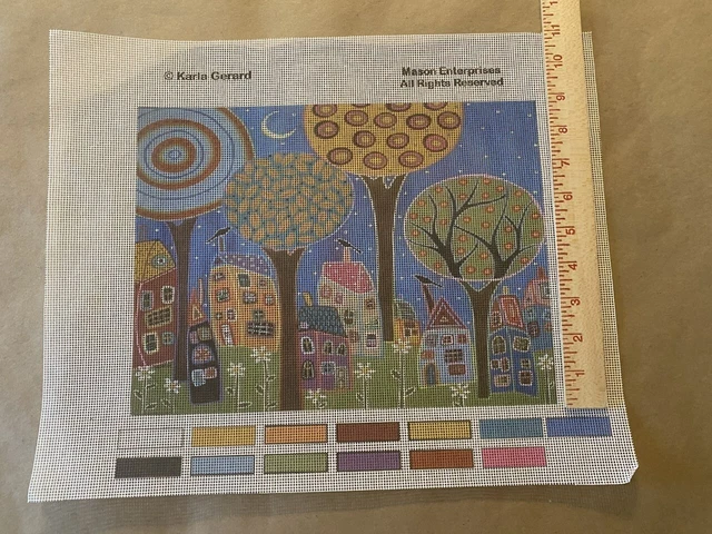Lona House & Trees_Needlepoint
