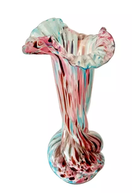 Elégant vase de CLICHY- PANTIN, 20 cm ART NOUVEAU Pâte de Verre  1900 era LEGRAS