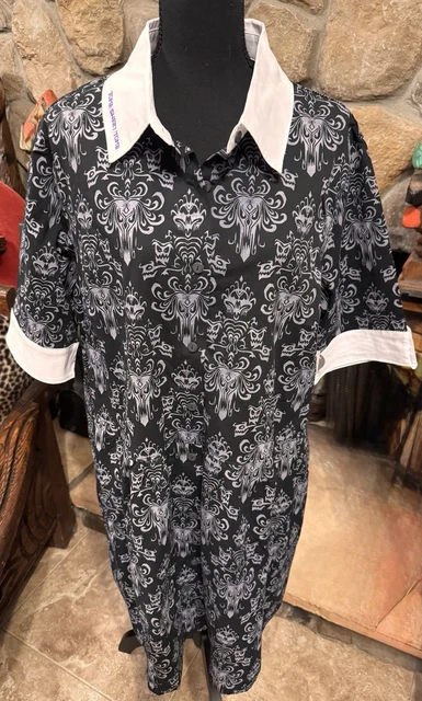DISNEY PARKS HAUNTED Mansion Wallpaper Glow in the Dark Dress Size XL £