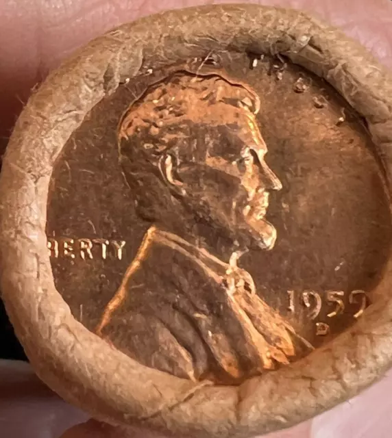 Obw 1959 D Lincoln Memorial Rare Red Cent*First National Bank  Roll *Watch Video