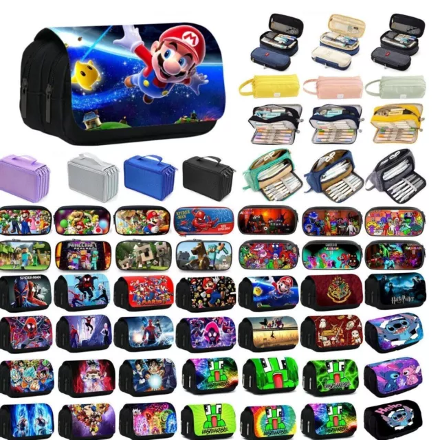 Kids Back to School Pencil Case Large Capacity Storage Bag Stationery Organizer