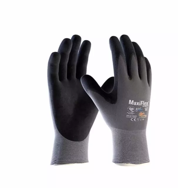 34-874 MaxiFlex Ultimate Micro Foam Nitrile Grip Coated PROTECTIVE WORK GLOVES