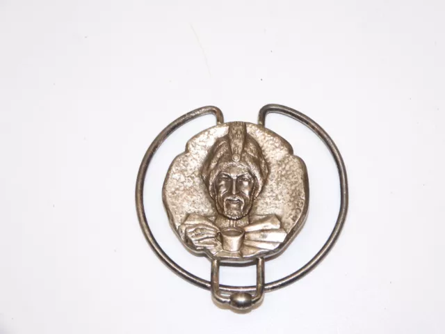 Pince à Billets Cravate Ancienne – Doré, Plaque Argentée – Bijou Vintage 2750