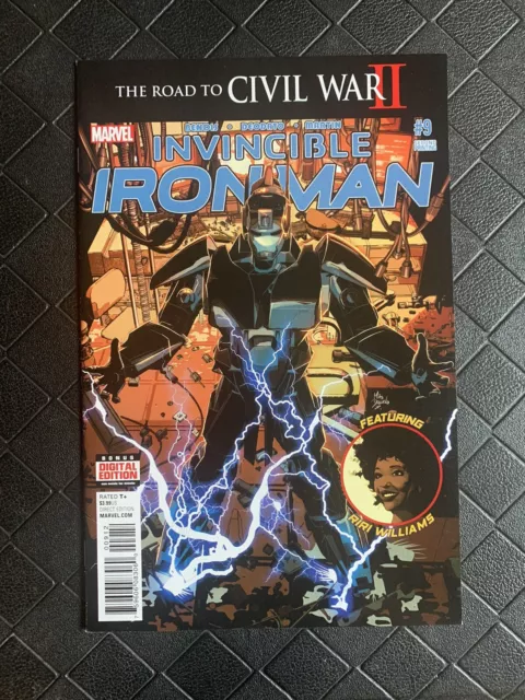 2016 Invincible Iron man #9 2nd Print variant 1st Riri Williams Ironheart Key