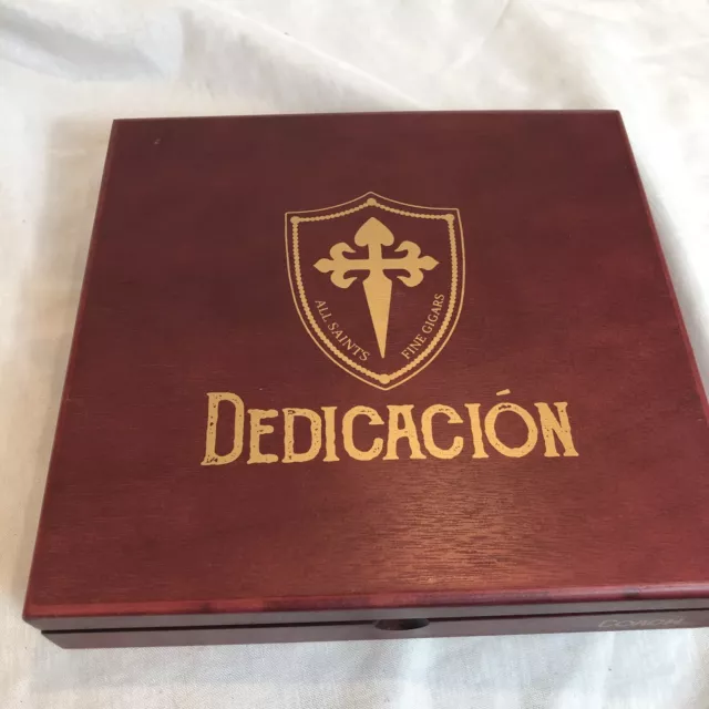 Cigar Box DEDICACIONE Coach EMPTY Wooden Storage Stash Box