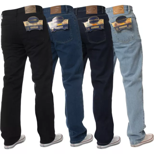 Neuf pour Hommes Coupe Droite Basique Lourd Travail Jeans Pantalon Jeans