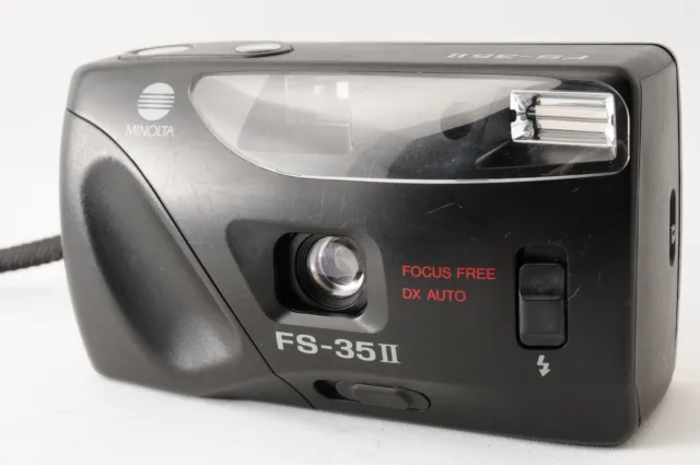 [Exc+5] Cámara fotográfica Minolta FS-35 II negra para apuntar y disparar 35 mm 8629816 de JAPÓN