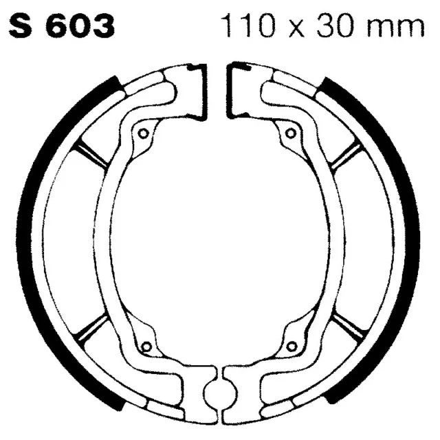 Coppia Ganasce Freno Ebc S603 Per Suzuki 50 Ts Xk 1980-1983