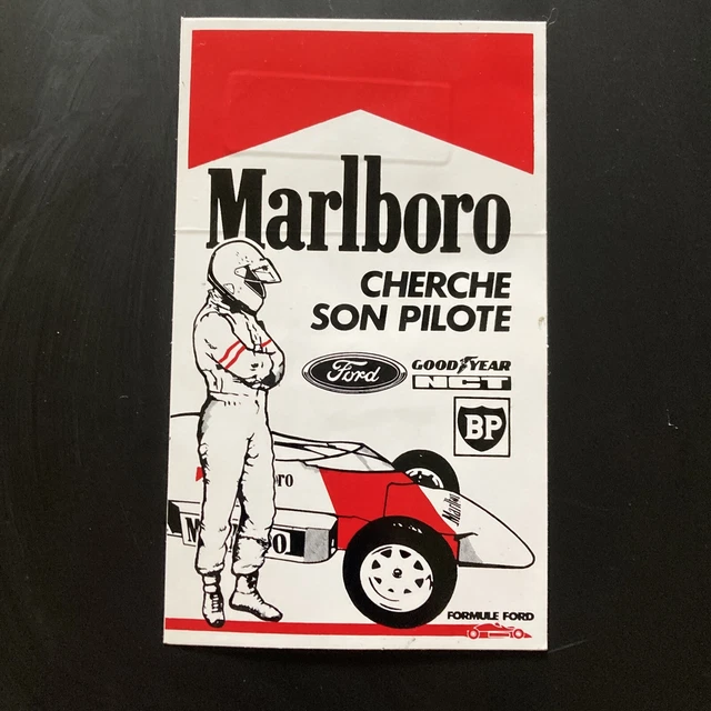 Ancien autocollant sticker sport mécanique moto pilote Estrosi - Coulon Marlboro World Championship Team d époque - Collection Ancien autocollant sticker sport mécanique moto pilote Estrosi - Coulon Marlboro World Championship Team d époque - Collection