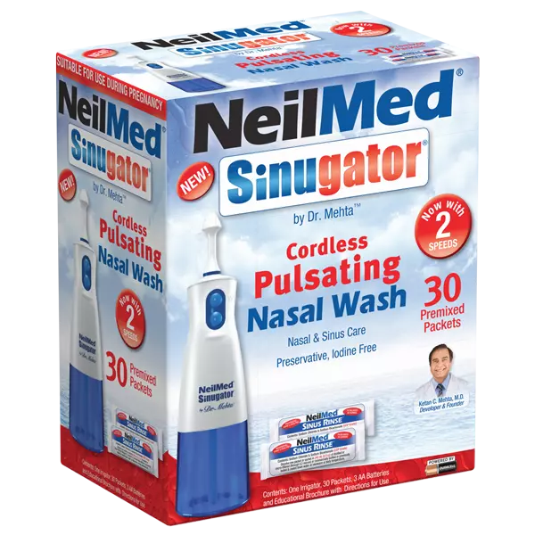 NeilMed Sinugator Électronique sans Fil Sinus Nasal Lavage Irrigateur