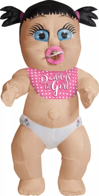 Adult Inflatable Daddys Girl Baby Costume gender reveal pink shower new mom dad
