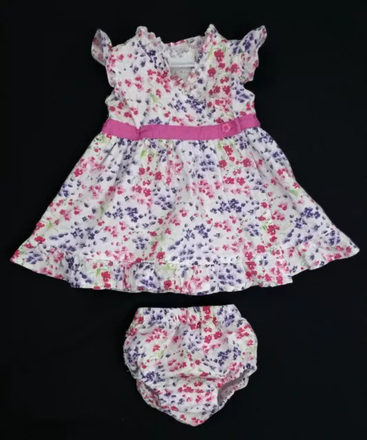 Ensemble de robes et de couteaux en coton floral pour bébés filles JO JO JO JO MAMAN 0-3 MOIS TRÈS BON ÉTAT