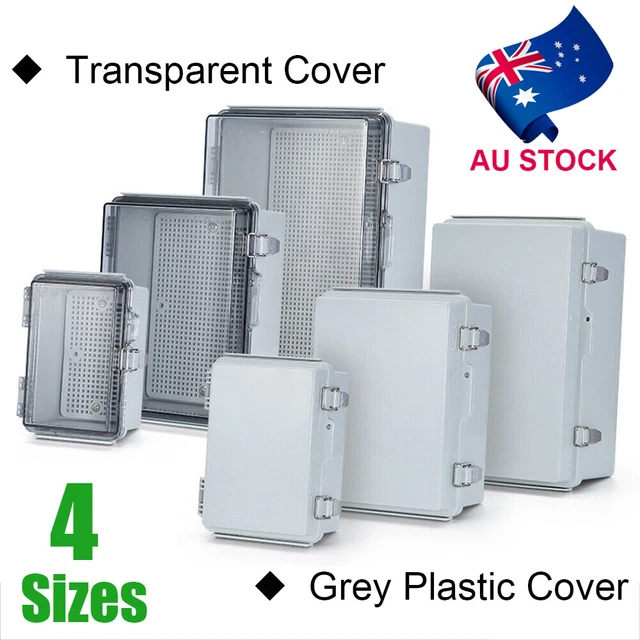 AU Hinged Lid ABS Enclosure Junction Box Electrical Project Case IP67 Waterproof