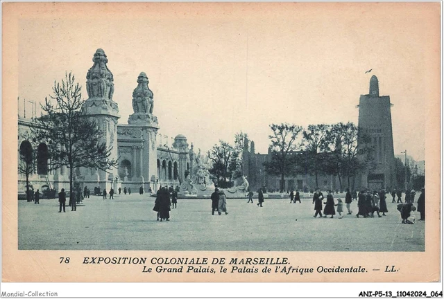 Carte Postale Ancienne CPA 13 - Marseille Exposition Coloniale Grand Palais - Montgolfière - 1900