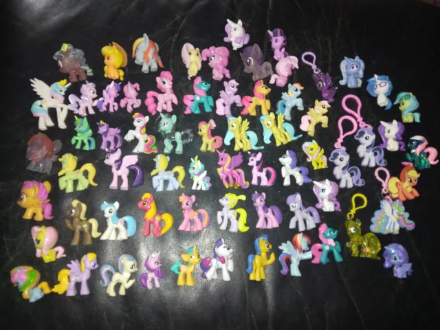 My Little Pony Blind Bag Mini Figures MLP Lot of 60+-  2" Hasbro other keychain