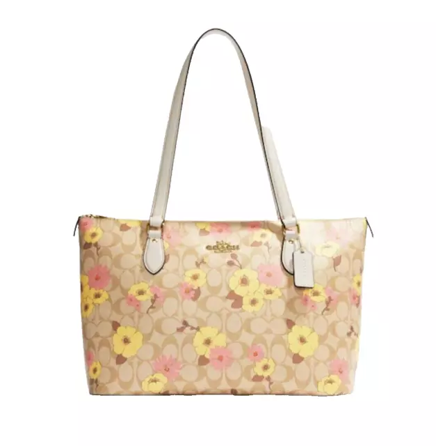 Coach Gallery Tote In Signature Canvas With Floral Cluster Print CH727