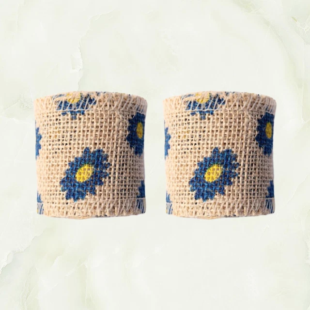 2x Jute Band Band für Handwerk Weihnachten Bogen Haar Zubehör Jute Band Rolle 5