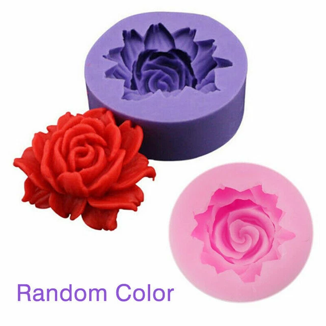 Rose Flower DIY 3D Torta Fondente Cioccolato Sapone Stampo in Silicone Muffa