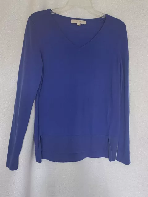 Loft Cobalt Blue Women's Sweater Long Sleeve Size Small