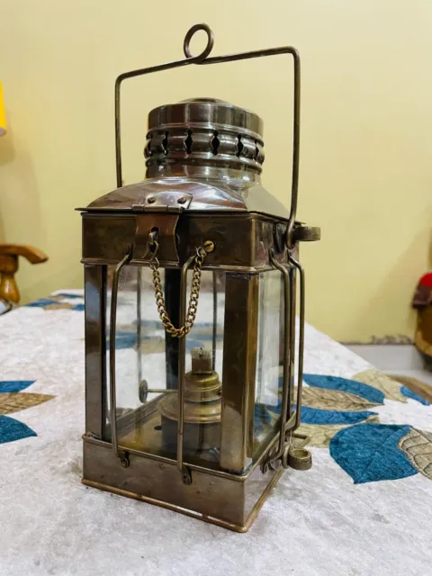 Antik Minor Öl Laterne Messing Lampe Antik Nautisch Vintage Schiff Lampe Heim