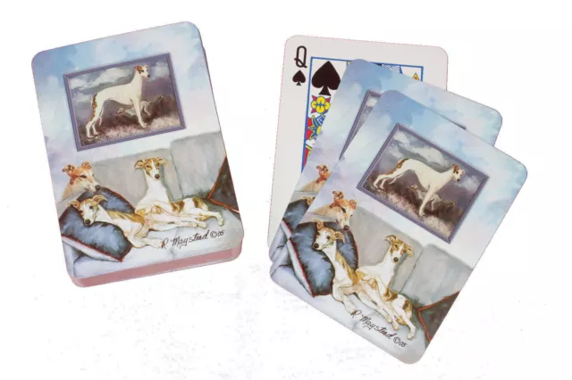 New Greyhounds & Whippet Dog Playing Cards - 52 Card Set By Artist Ruth Maystead