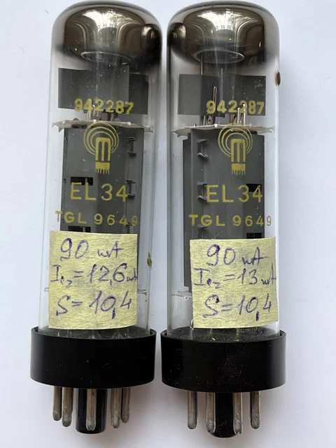 2Pcs Tubes Rft El34 / 6Ca7 / O-Getter! Audio Tubes! Tested! 2Pcs Tubes Rft El34 / 6Ca7 / O-Getter! Audio Tubes! Tested!