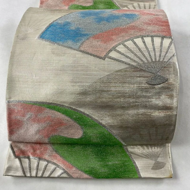 Japanischer Kimono-Obi-Fächer aus reiner Seide
