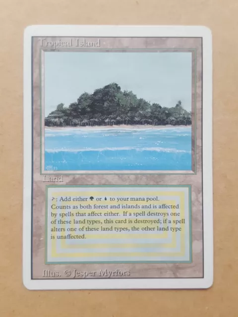 Tropical Island Revised 3rd Edition MTG Magic Gathering See Photos