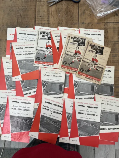 DONCASTER ROVERS FC 1960s PROGRAMMES JOB LOT