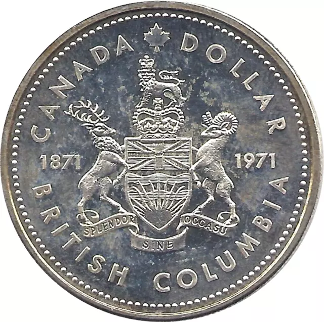 Canada 1971 British Columbia Specimen Silver Dollar!!