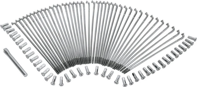 Drag Specialties Spoke Set - Drop Center - Stainless Steel - 21" - Wide Glide