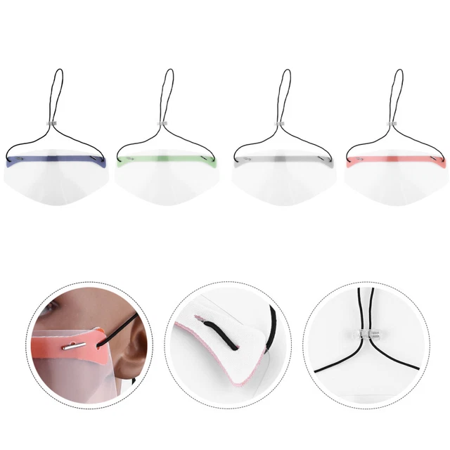 4 pz bandane viso trasparenti chiarezza maschera multiuso carrello